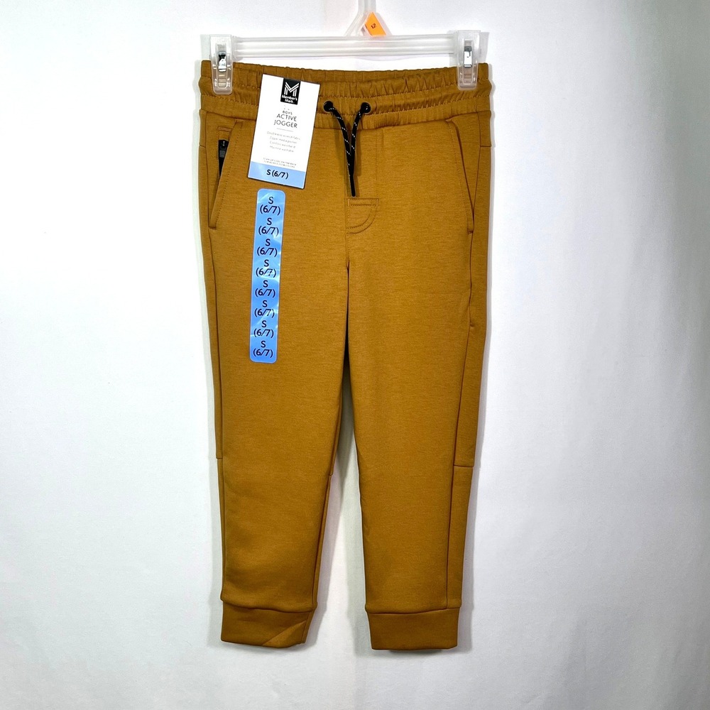 Members Mark Boys Active Jogger Camel Brown S 6/7  New with Tags